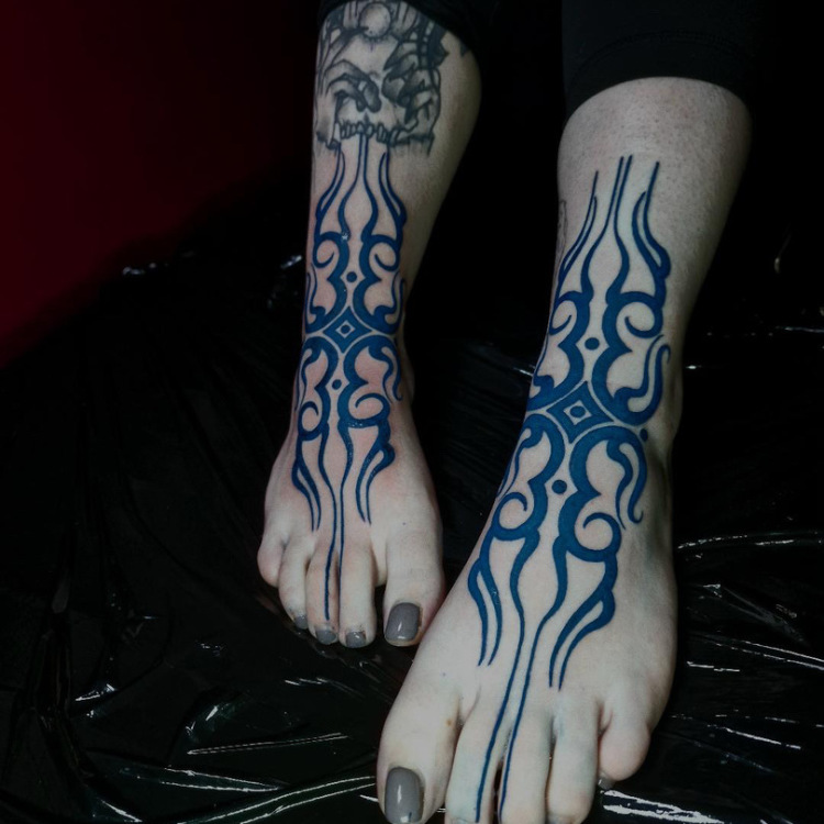 Feet tattoo in Worthing West Sussex