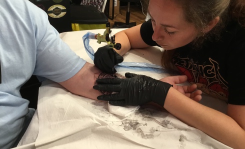 Sarah peters tattoo artist broken puppet tattoo Worthing uk