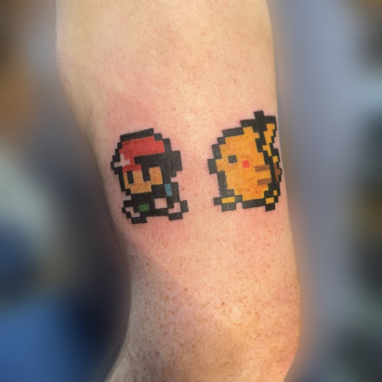 Pixel tattoo Pokémon by Zoe at broken puppet tattoo Worthing